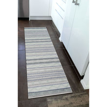 Load image into Gallery viewer, Liora Manne Cosmos Gypsy Stripe Indoor Outdoor Area Rug Blue