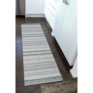 Liora Manne Cosmos Gypsy Stripe Indoor Outdoor Area Rug Blue