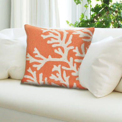 Liora Manne Frontporch Coral Indoor Outdoor Decorative Pillow Coral