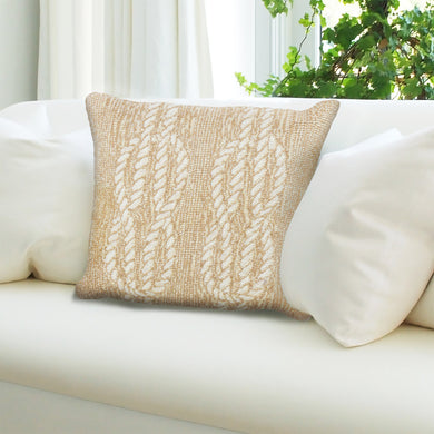 Liora Manne Frontporch Ropes Indoor Outdoor Decorative Pillow Neutral