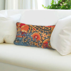 Liora Manne Marina Suzanie Indoor Outdoor Decorative Pillow Blue