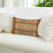 Load image into Gallery viewer, Liora Manne Marina Tribal Stripe Indoor Outdoor Decorative Pillow Gold