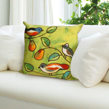 Load image into Gallery viewer, Liora Manne Visions III Song Birds Indoor Outdoor Decorative Pillow Green