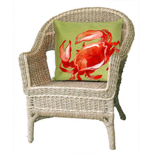 Load image into Gallery viewer, Liora Manne Visions I Crab Indoor Outdoor Decorative Pillow Red