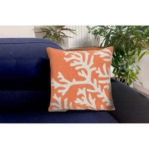 Liora Manne Frontporch Coral Indoor Outdoor Decorative Pillow Coral