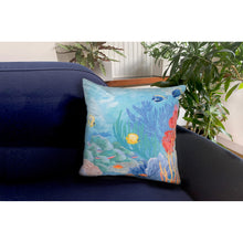 Load image into Gallery viewer, Liora Manne Illusions Seascape Indoor Outdoor Decorative Pillow Ocean