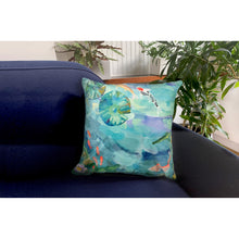 Load image into Gallery viewer, Liora Manne Illusions Peaceful Pond Indoor Outdoor Decorative Pillow Seafoam