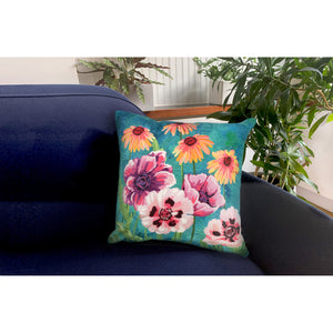 Liora Manne Illusions Dream Garden Indoor Outdoor Decorative Pillow Multi