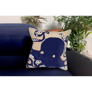 Liora Manne Frontporch Octopus Indoor Outdoor Decorative Pillow Navy