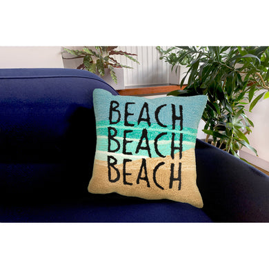 Liora Manne Frontporch Beach Beach Indoor Outdoor Decorative Pillow Ocean