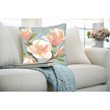 Load image into Gallery viewer, Liora Manne Frontporch Magnolia Indoor Outdoor Pillow Chambray