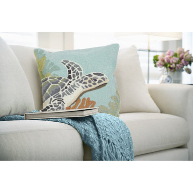 Liora Manne Frontporch Akumal Indoor Outdoor Decorative Pillow Ocean