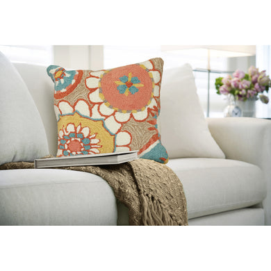 Liora Manne Frontporch Florentine Indoor Outdoor Decorative Pillow Sand