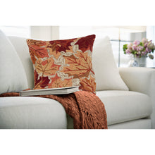 Load image into Gallery viewer, Liora Manne Frontporch Falling Leaves Indoor Outdoor Pillow Natural