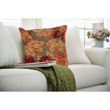 Load image into Gallery viewer, Liora Manne Frontporch Falling Leaves Indoor Outdoor Pillow Moss