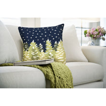 Load image into Gallery viewer, Liora Manne Frontporch Let It Snow Indoor Outdoor Pillow Midnight