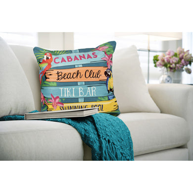 Liora Manne Illusions Summer Signs Indoor Outdoor Decorative Pillow Multi