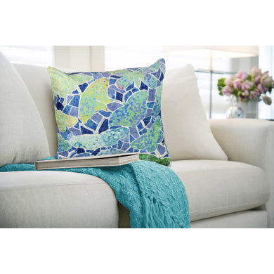 Liora Manne Illusions Butterfly Indoor Outdoor Decorative Pillow Blue
