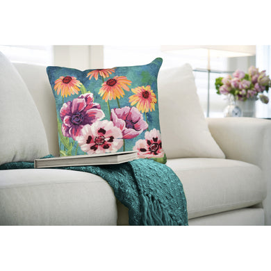 Liora Manne Illusions Dream Garden Indoor Outdoor Decorative Pillow Multi