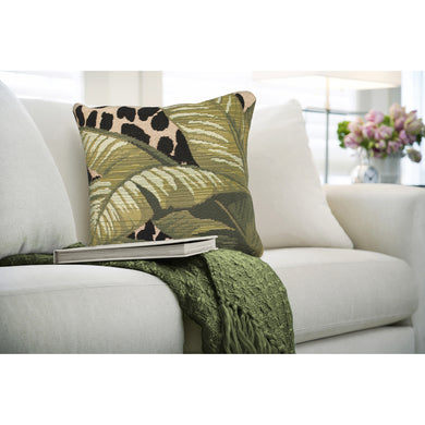 Liora Manne Marina Safari Indoor Outdoor Decorative Pillow Green