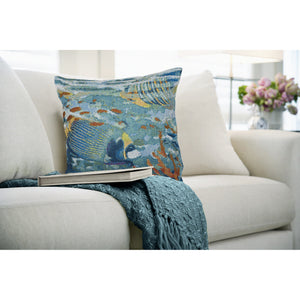 Liora Manne Marina Fantasea Indoor Outdoor Decorative Pillow Ocean