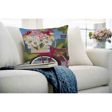 Liora Manne Marina Summer Ride Indoor Outdoor Decorative Pillow Blue