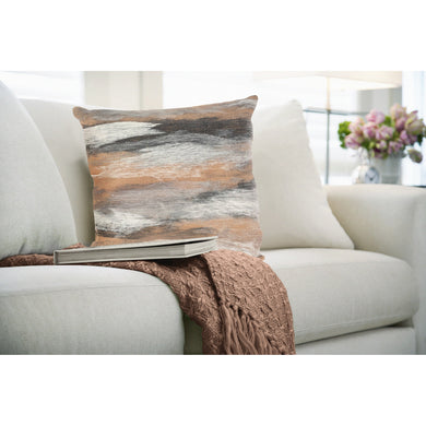 Liora Manne Visions I Vista Indoor Outdoor Decorative Pillow Taupe