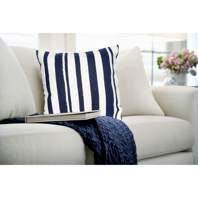 Liora Manne Visions II Marina Stripe Indoor Outdoor Decorative Pillow Marine