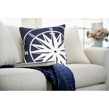 Load image into Gallery viewer, Liora Manne Visions II Compass Indoor Outdoor Decorative Pillow Marine