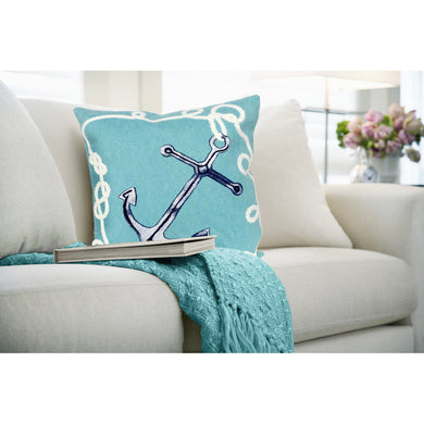 Liora Manne Visions II Marina Indoor Outdoor Decorative Pillow Aqua