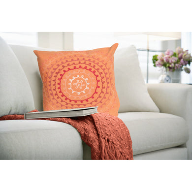 Liora Manne Visions III Ombre Threads Indoor Outdoor Decorative Pillow Coral