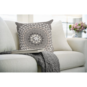 Liora Manne Visions III Ombre Threads Indoor Outdoor Decorative Pillow Grey