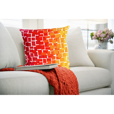 Liora Manne Visions III Ombre Tile Indoor Outdoor Decorative Pillow Warm