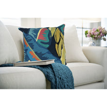 Load image into Gallery viewer, Liora Manne Visions III Banana Plant Indoor Outdoor Decorative Pillow Aqua