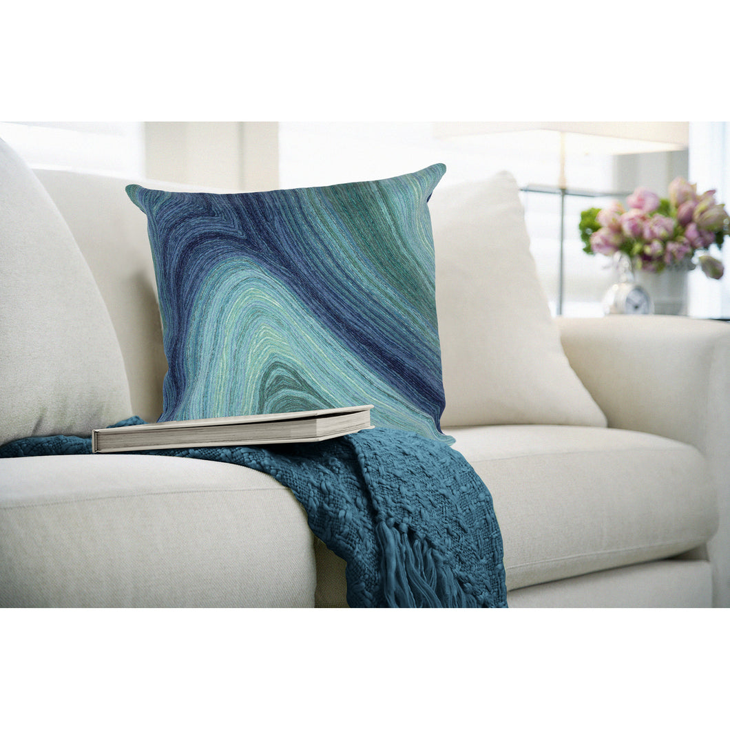 Liora Manne Visions III Ripples Indoor Outdoor Decorative Pillow Gulf