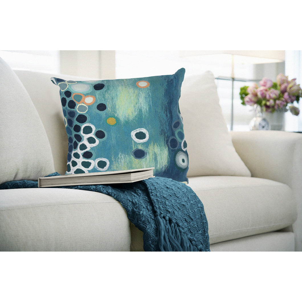 Liora Manne Visions IV Sunken Treasure Indoor Outdoor Decorative Pillow Aqua