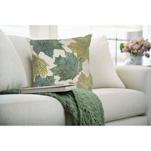 Load image into Gallery viewer, Liora Manne Visions IV Leaf Toss Indoor Outdoor Decorative Pillow Forest Cloud