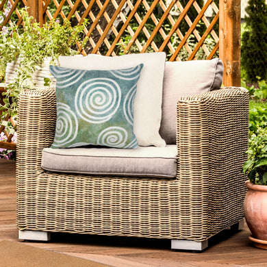 Liora Manne Visions IV Curl Indoor Outdoor Decorative Pillow Aqua