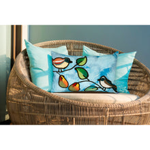 Load image into Gallery viewer, Liora Manne Visions III Song Birds Indoor Outdoor Decorative Pillow Blue