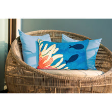 Load image into Gallery viewer, Liora Manne Visions III Reef &amp; Fish Indoor Outdoor Decorative Pillow Coral