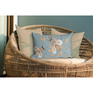 Liora Manne Visions III Bees Indoor Outdoor Decorative Pillow Aqua