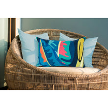 Load image into Gallery viewer, Liora Manne Visions III Banana Plant Indoor Outdoor Decorative Pillow Aqua