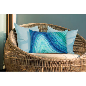 Liora Manne Visions III Ripples Indoor Outdoor Decorative Pillow Gulf