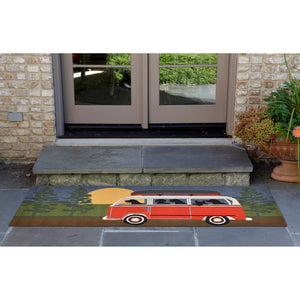 Liora Manne Frontporch Camping Trip Indoor Outdoor Area Rug Red