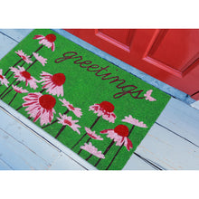 Load image into Gallery viewer, Liora Manne Natura Daisy Greetings Outdoor Door Mat Green 1&#39;6&quot; x 2&#39;6&quot;