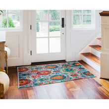 Load image into Gallery viewer, Liora Manne Fiesta Medallions Indoor Rug Aqua