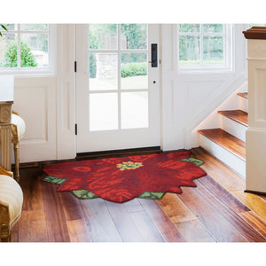Liora Manne Frontporch Poinsettia Indoor Outdoor Area Rug Red