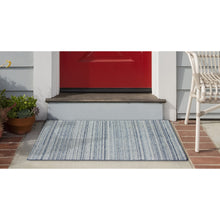 Load image into Gallery viewer, Liora Manne Dakota Stripe Indoor Outdoor Area Rug Blue
