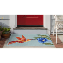 Load image into Gallery viewer, Liora Manne Frontporch Hummingbird Indoor Outdoor Area Rug Sky