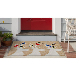 Liora Manne Frontporch Deer & Friends Indoor Outdoor Area Rug Natural